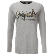 Футболка с длинными рукавами JORALOIS TEE LS CREW NECK 12109287Grey Jack & Jones
