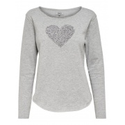 Толстовка onlMONET LS O-NECK SWT 15132598LightGrey ONLY