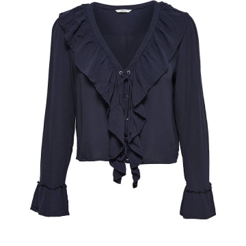 Блуза MARINA L/S CROPPED TOP WVN 15134383NightSky ONLY