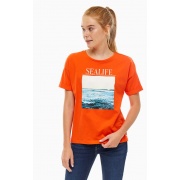 Футболка oversized photo print tee 1009065xx7115612 Tom Tailor