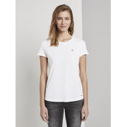 Футболка printed slub tee with embro 1016434XX7121353 Tom Tailor
