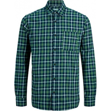 Рубашка JJPLAIN PRE CHECK SHIRT LS 12174061ForestNight Jack & Jones