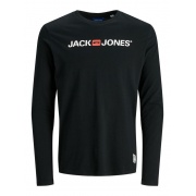 Футболка с длинными рукавами JOR30HISTORY TEE LS CREW NECK 12181902 Black Jack & Jones