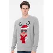 Кофта JORSNOWFALL SWEAT CREW NECK XMAS 12180332 Light Grey Jack & Jones