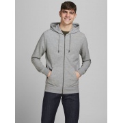 Толстовка JJEBASIC SWEAT ZIP HOOD NOOS 12181901 Light Grey Melange Jack & Jones