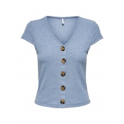 Блуза ONLNELLA S/S BUTTON TOP NOOS JRS 15181030 Faded Denim ONLY