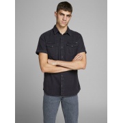 Рубашка JJESHERIDAN SHIRT S/S SN 12159371 Black Denim Jack & Jones