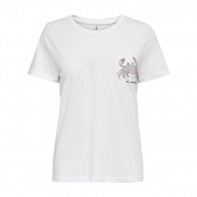 Футболка ONLKITA LIFE REG S/S TOP BOX JRS 15231603 Bright White-CRAB ONLY