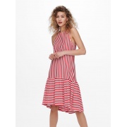 Платье ONLFIONA LIFE S/L DRESS JRS 15230776 Cloud Dancer-HIGH RISK RED ONLY