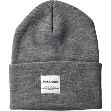 Шапка JACLONG KNIT BEANIE NOOS 12150627-Grey Melange Jack & Jones