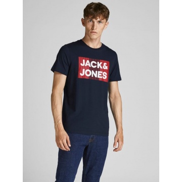 Футболка JJECORP LOGO TEE SS O-NECK  3PK MP 12191762-Navy Blazer-Pack: Navy Blazer (PLAY) Jack & Jones