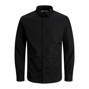 Рубашка JJJOE SHIRT LS PLAIN 12187222-Black-Fit:/SLIM Jack & Jones