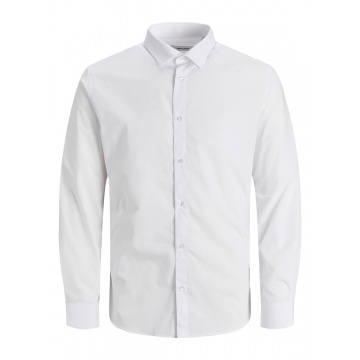 Рубашка JJJOE SHIRT LS PLAIN 12187222-White-Fit:/SLIM Jack & Jones