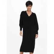 Сукня ONLNEW TESSA L/S MIDI V-NECK DRESS KNT 15236372-Black ONLY