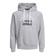 Толстовка JJHERRO SWEAT HOOD 12188849-Light Grey Melange-Fit:SWEAT Jack & Jones