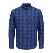 Рубашка JJCLASSIC MIX SHIRT LS 12188988-Medium Blue Denim-Stripes:/SLIM Jack & Jones