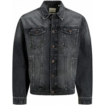 Джинсовая куртка JJIJEAN JJJACKET DROP SHOULDER NA 256 12194573-Black Denim Jack & Jones