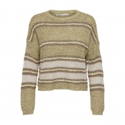 Пуловер ONLINA L/S PULLOVER CC KNT 15229820-Mellow Yellow-Detail:W. PUMICE STONE / TO ONLY