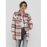 Куртка ONLDEENA-KAWI L/S CHECK SHACKET PNT 15235844-Flamingo Pink-Checks:Mojave Desert/ Night ONLY