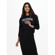 Худі ONLCOMFY LIFE L/S PRINT  HOOD SWT 15241152-Black-Print:CALIFORNIA WHITE ONLY