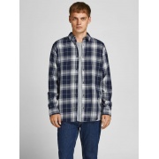 Рубашка JORBLASTER CHECK TWILL SHIRT LS 12195943-Navy Blazer-Checks:/SLIM FIT Jack & Jones
