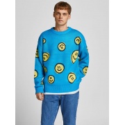 Пуловер JORSMILE KNIT CREW NECK KA KNT21 12206857-Hawaiian Ocean-Fit:WIDE Jack & Jones