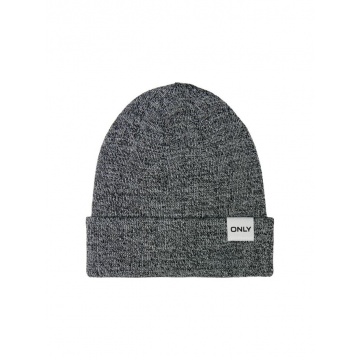 Шапка ONLSPRING LIFE BEANIE CC 15196635-Black-Detail:CANVAS LABEL ONLY