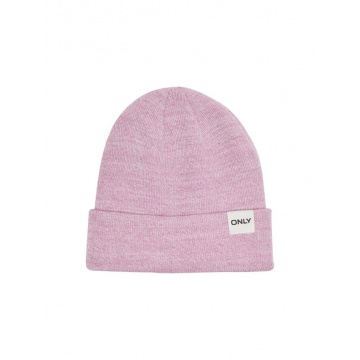 Шапка ONLSPRING LIFE BEANIE CC 15196635-Opera Mauve-Detail:CANVAS LABEL ONLY