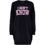Толстовка ONLDORA LIFE KNOW/NOTHING L/S BOX SWT 15246770-Black-Print:KNOW ONLY