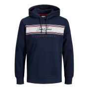 Толстовка JJLEO SWEAT HOOD 12200768-Navy Blazer Jack & Jones