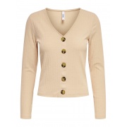 Блуза ONLNELLA L/S BUTTON TOP CS NN 15261547-Toasted Almond ONLY