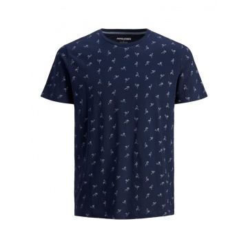 Футболка JJTRISTAN AOP TEE RE 12200341-Navy Blazer-Fit:Standard fit Jack & Jones