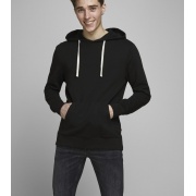 Худи JJEHOLMEN SWEAT HOOD NOOS 12136885-Black-Fit:REG FIT Jack & Jones