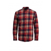 Рубашка JJEJASON CHECK SHIRT L/S 12200694-Red Dahlia-Fit:SLIM FIT Jack & Jones