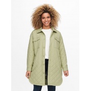 Пальто ONLNEWTANZIA LONG QUILT SHACKET CC OTW 15245897-Slate Green ONLY