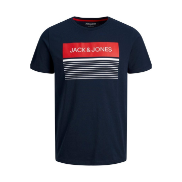 Футболка JJTRAVIS TEE SS CREW NECK 12221009-Navy Blazer Jack & Jones