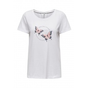 Футболка ONLKITA BEEFLY SS T-SHIRT NN 15278453-White-Detail:SEQUIN BEAUTY ONLY