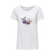 Футболка ONLKITA BEEFLY SS T-SHIRT NN 15278453-White-Detail:SEQUIN WINGS ONLY