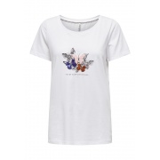 Футболка ONLKITA BEEFLY SS T-SHIRT NN 15278453-White-Detail:SEQUIN WINGS ONLY